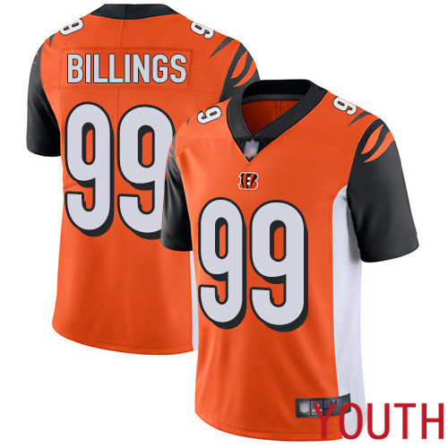 Cincinnati Bengals Limited Orange Youth Andrew Billings Alternate Jersey NFL Footballl 99 Vapor Untouchable